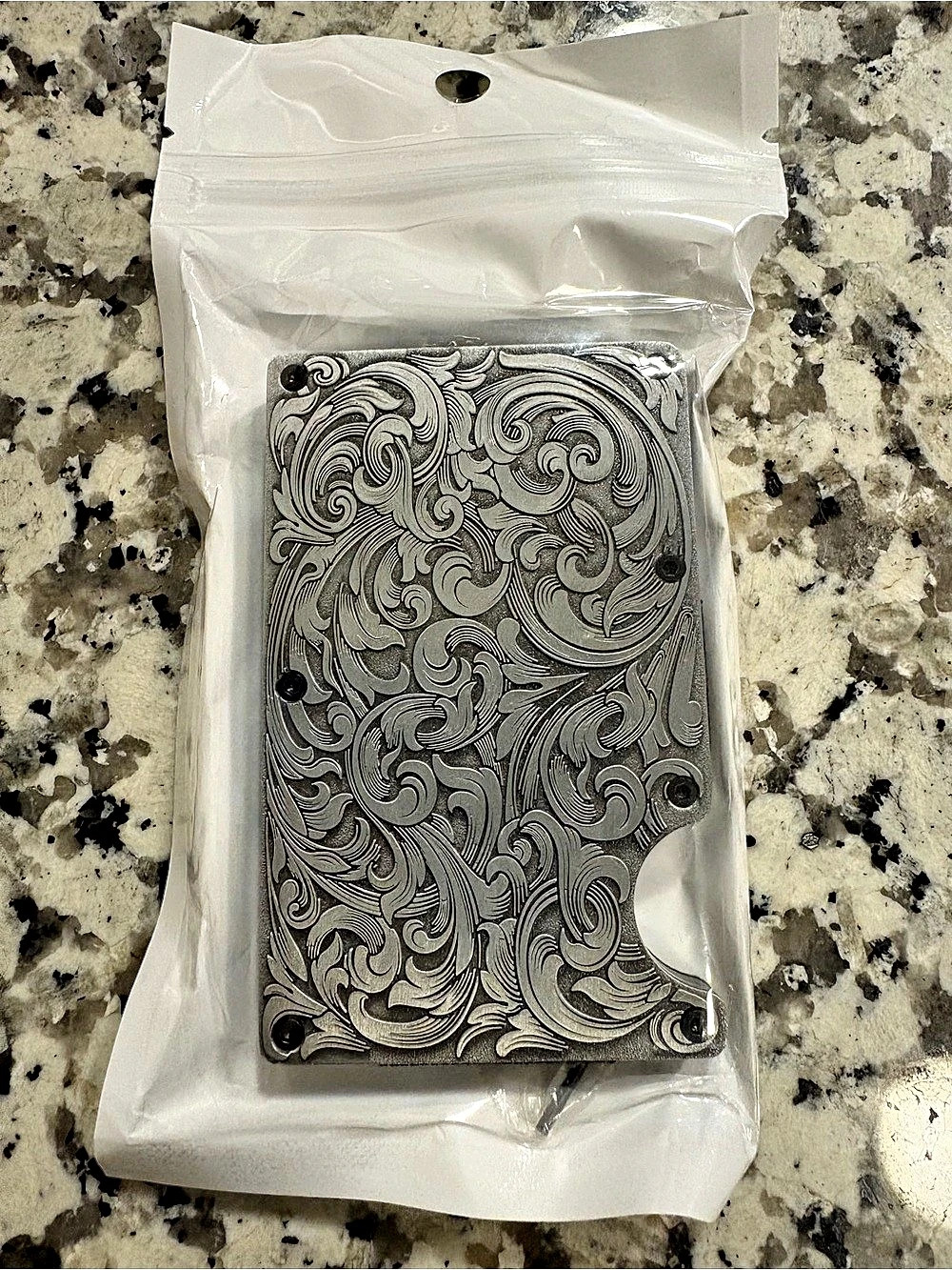 Slim Western Wallet (Silver/Design 2) ) Paisley Silver Money Clip Wallet NWT